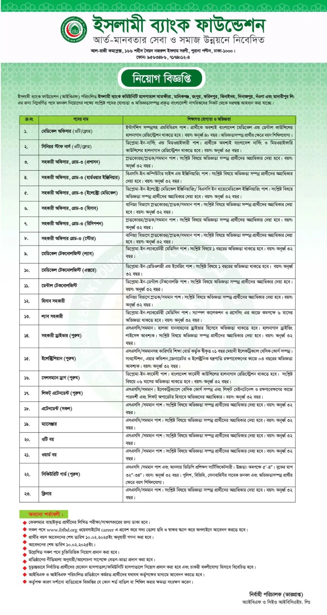 ইসলামী ব্যাংক নিয়োগ বিজ্ঞপ্তি ২০২৫ Islami Bank Job Circular 2025